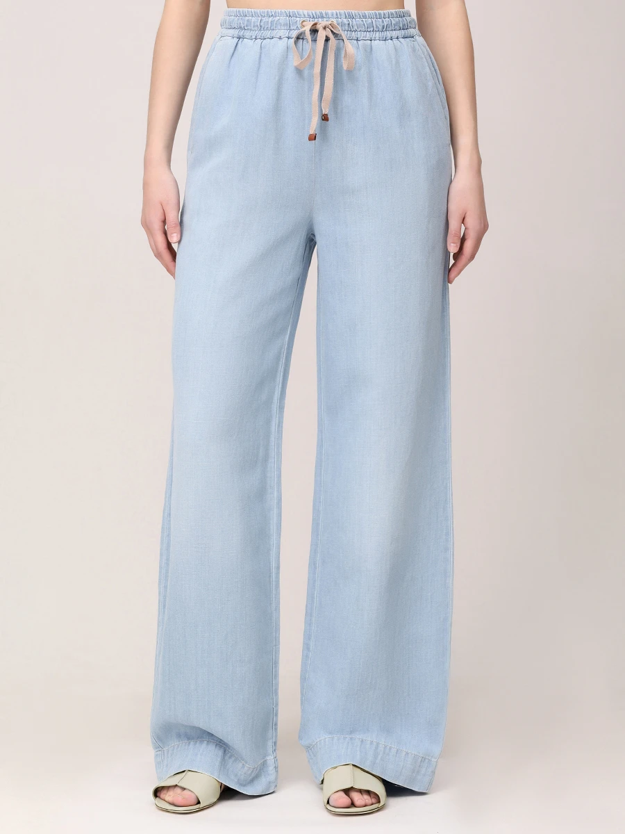 Брюки из хлопка и льна