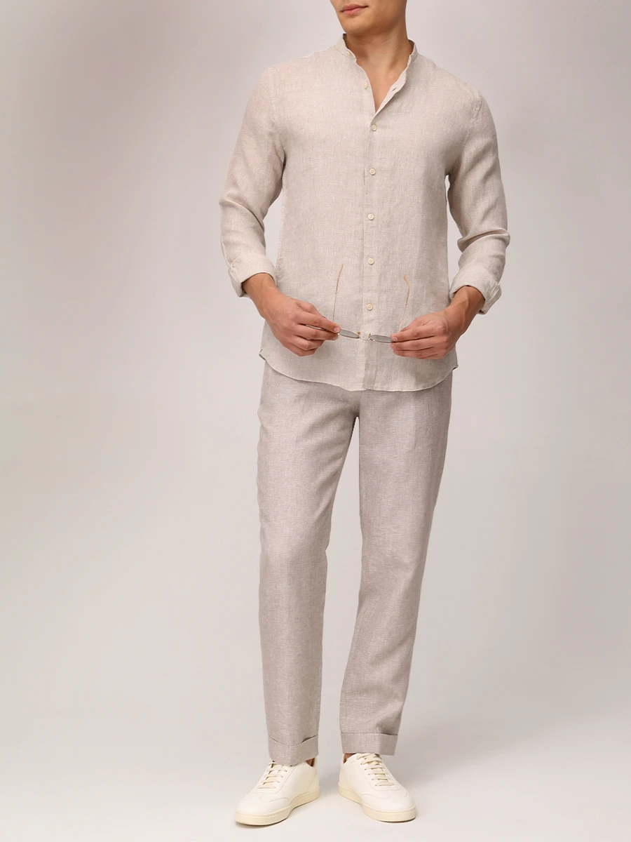 Брюки льняные