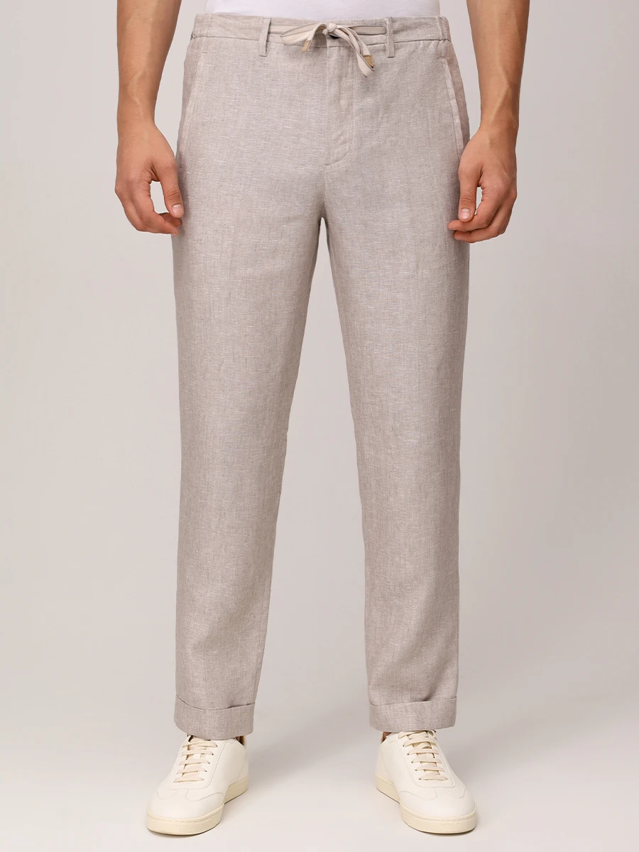 Брюки льняные