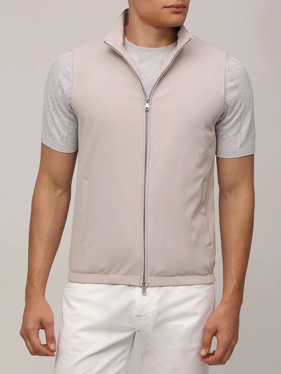 Жилет однотонный