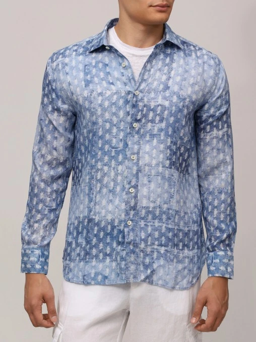 Рубашка льняная 120% LINO
