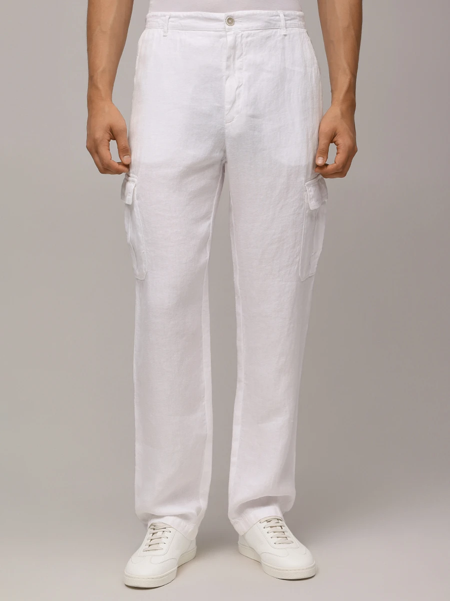 Брюки-карго льняные