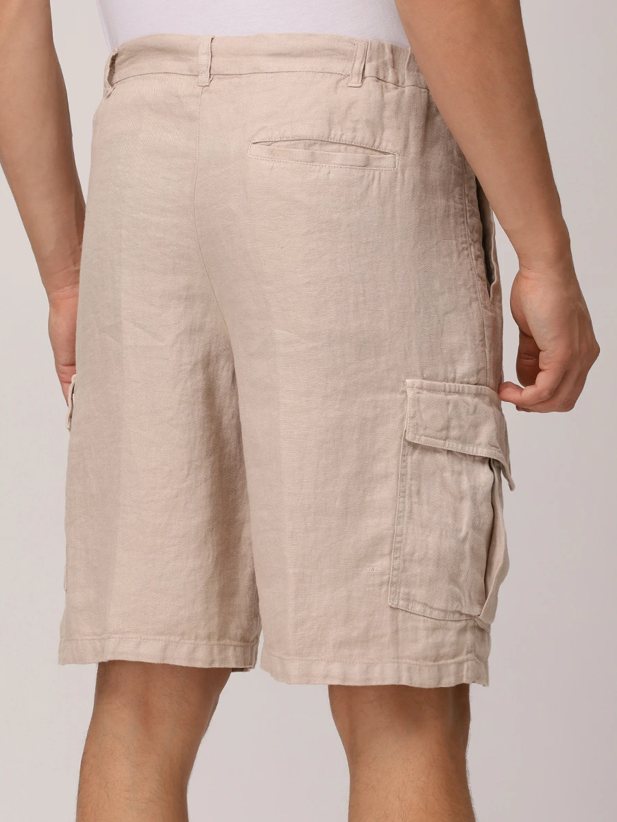 Бермуды-карго льняные