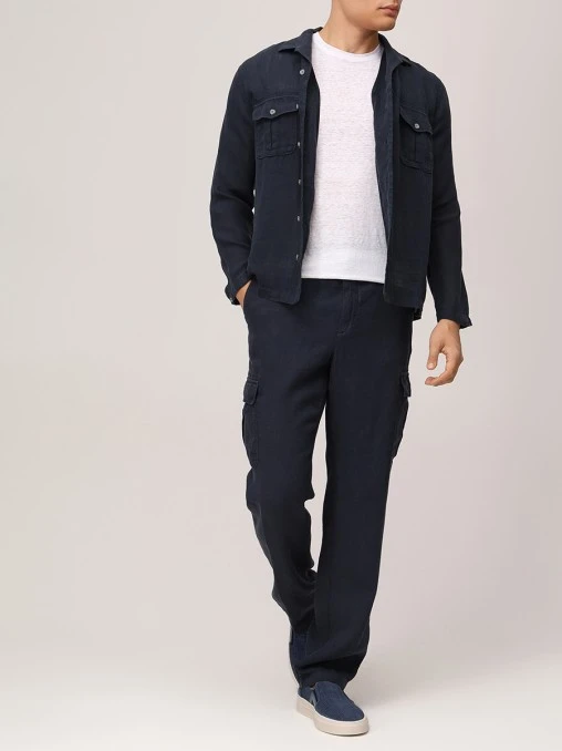 Брюки-карго льняные 120% LINO