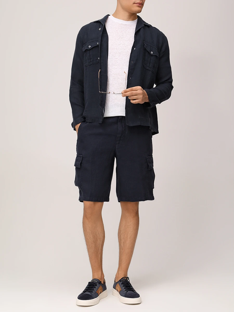 Бермуды-карго льняные