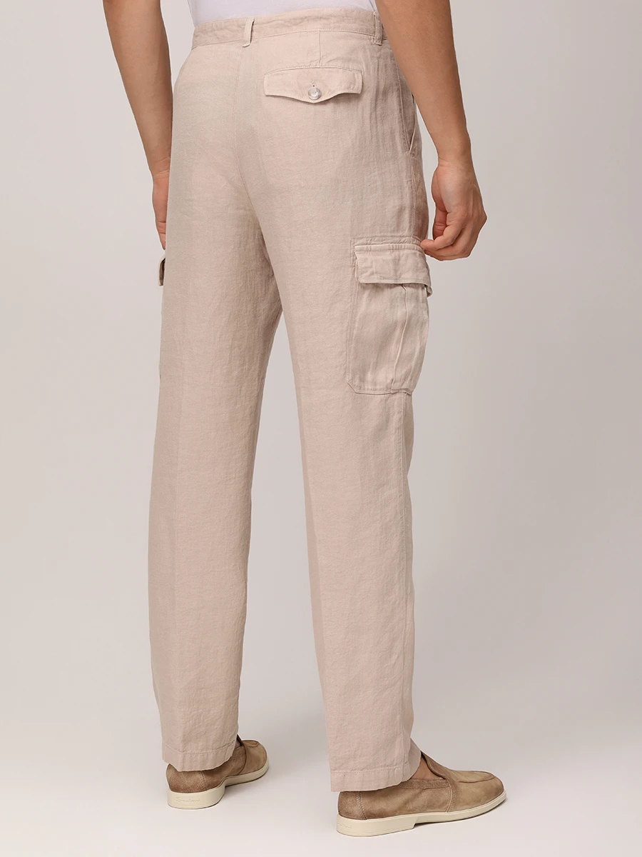 Брюки-карго льняные