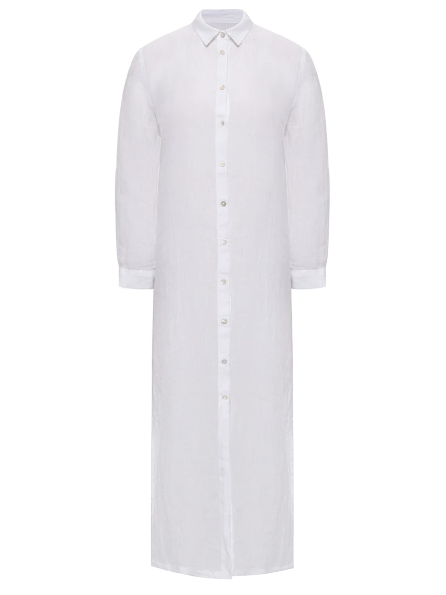 Платье-рубашка льняное