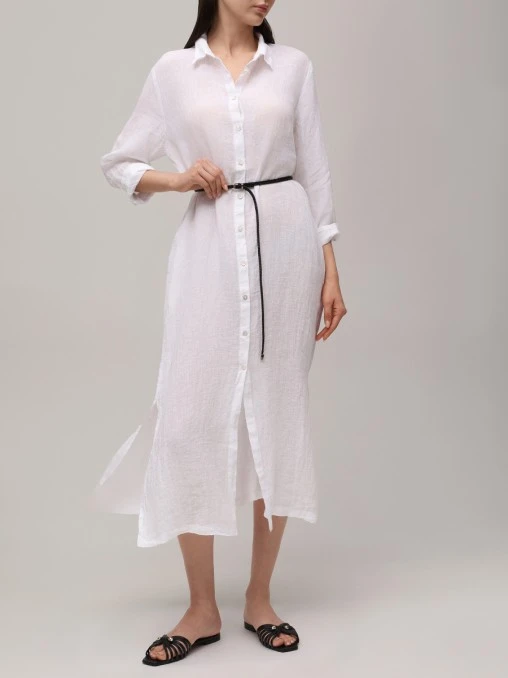 Платье-рубашка льняное 120% LINO