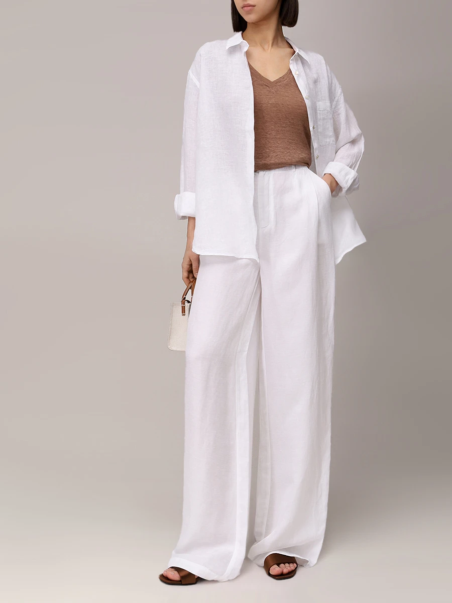 Брюки из льна и лиоцелла