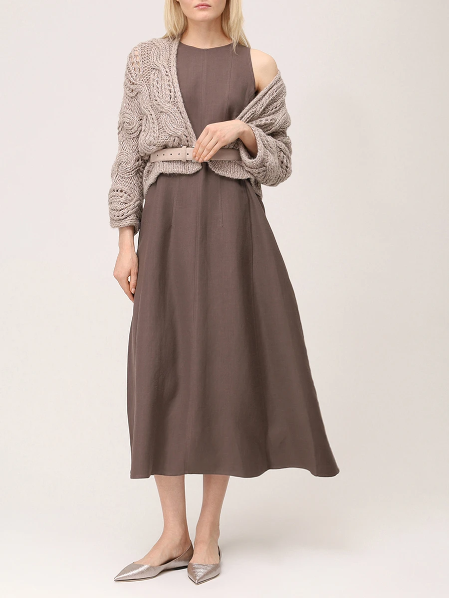 Платье из вискозы и льна