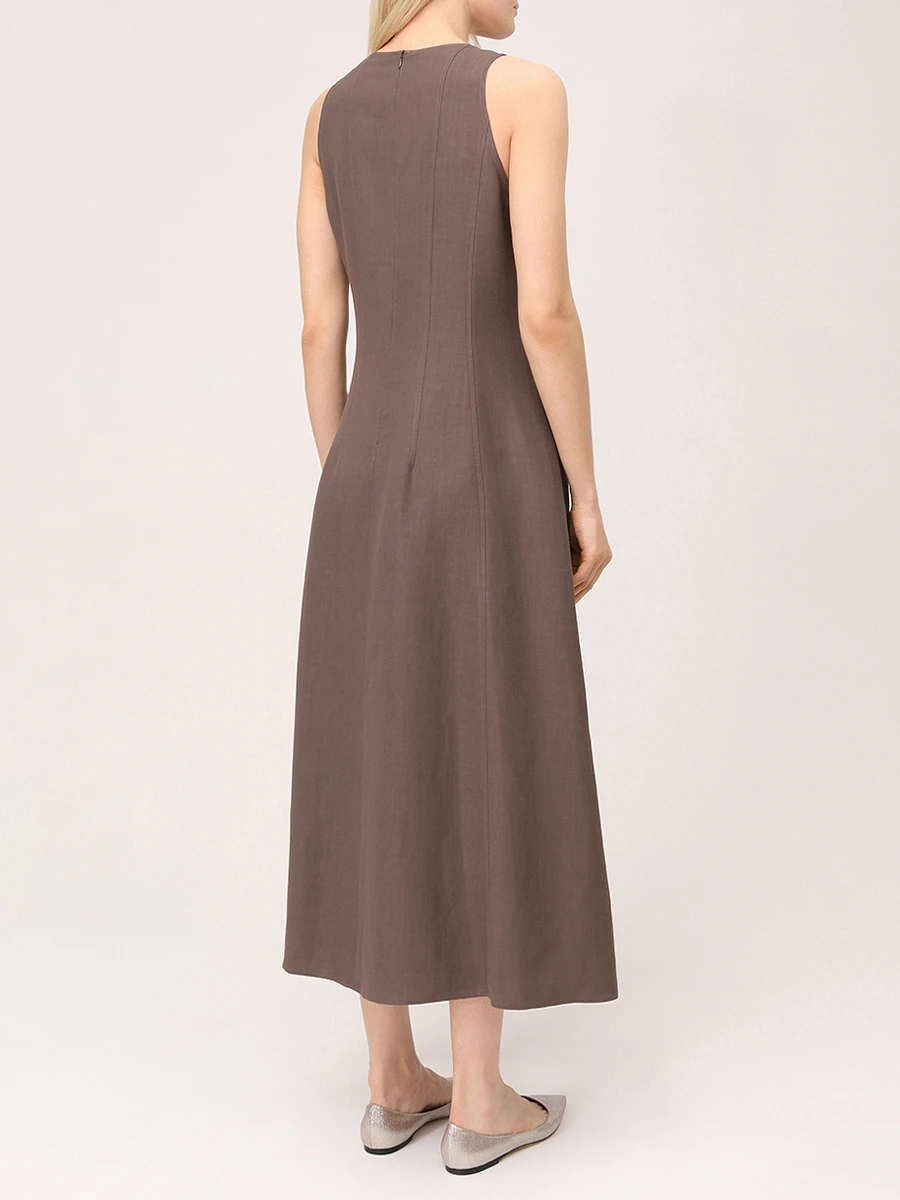Платье из вискозы и льна