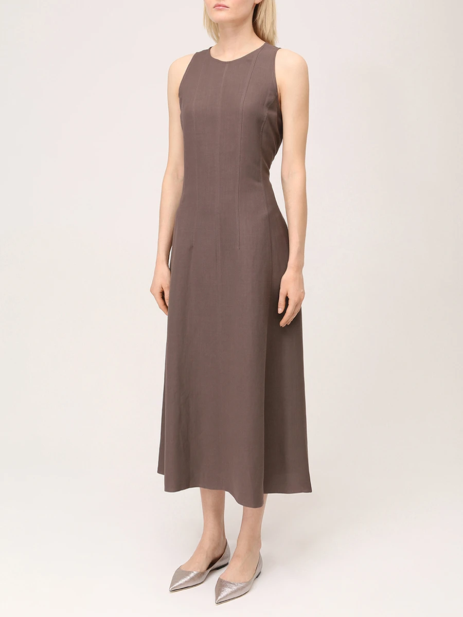 Платье из вискозы и льна