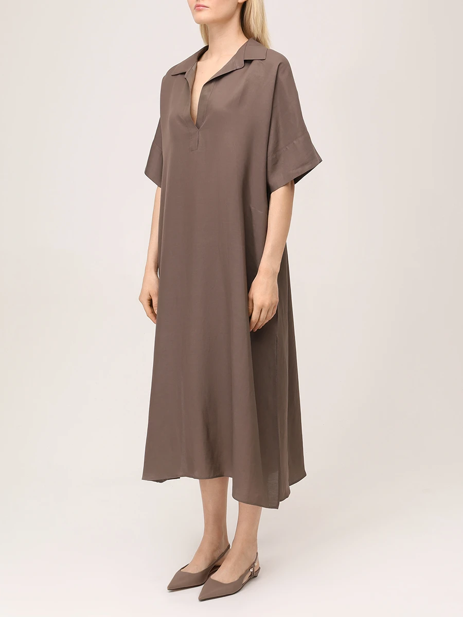 Платье из вискозы и льна