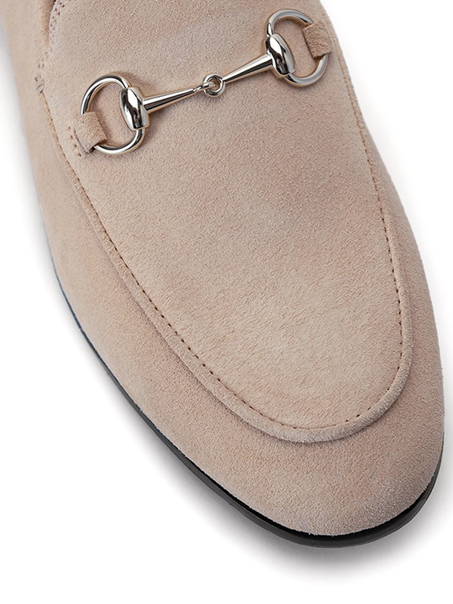 Лоферы замшевые