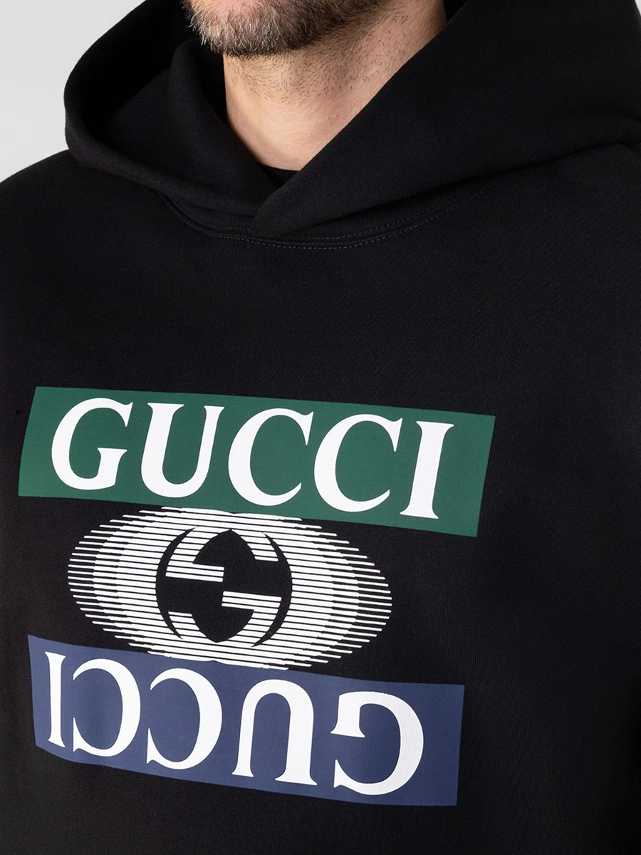 Худи хлопковое с принтом