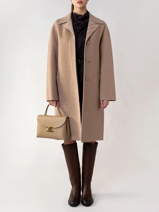 Пальто шерстяное FENDI