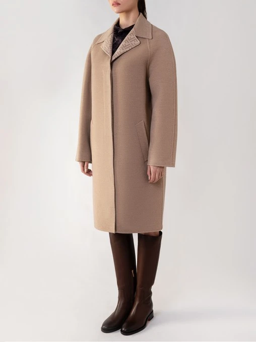 Пальто шерстяное FENDI