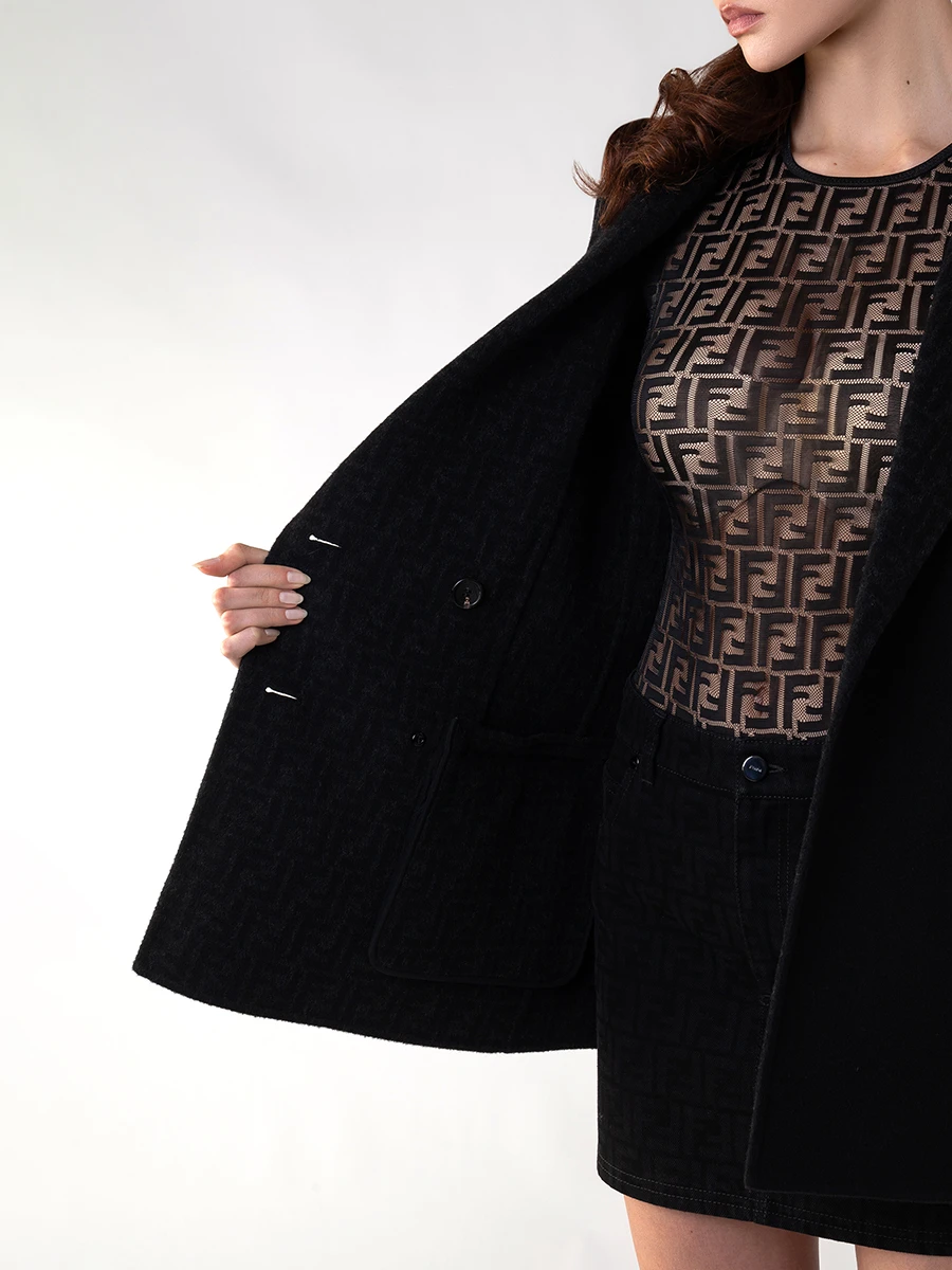 Полупальто шерстяное