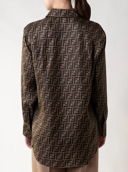 Блуза шелковая FENDI