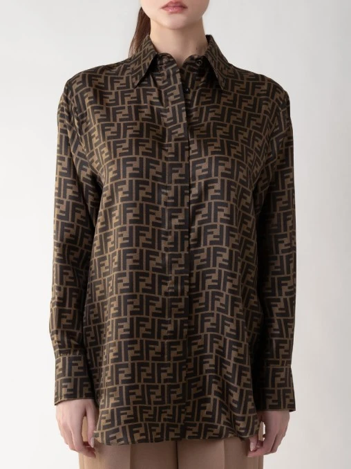 Блуза шелковая FENDI