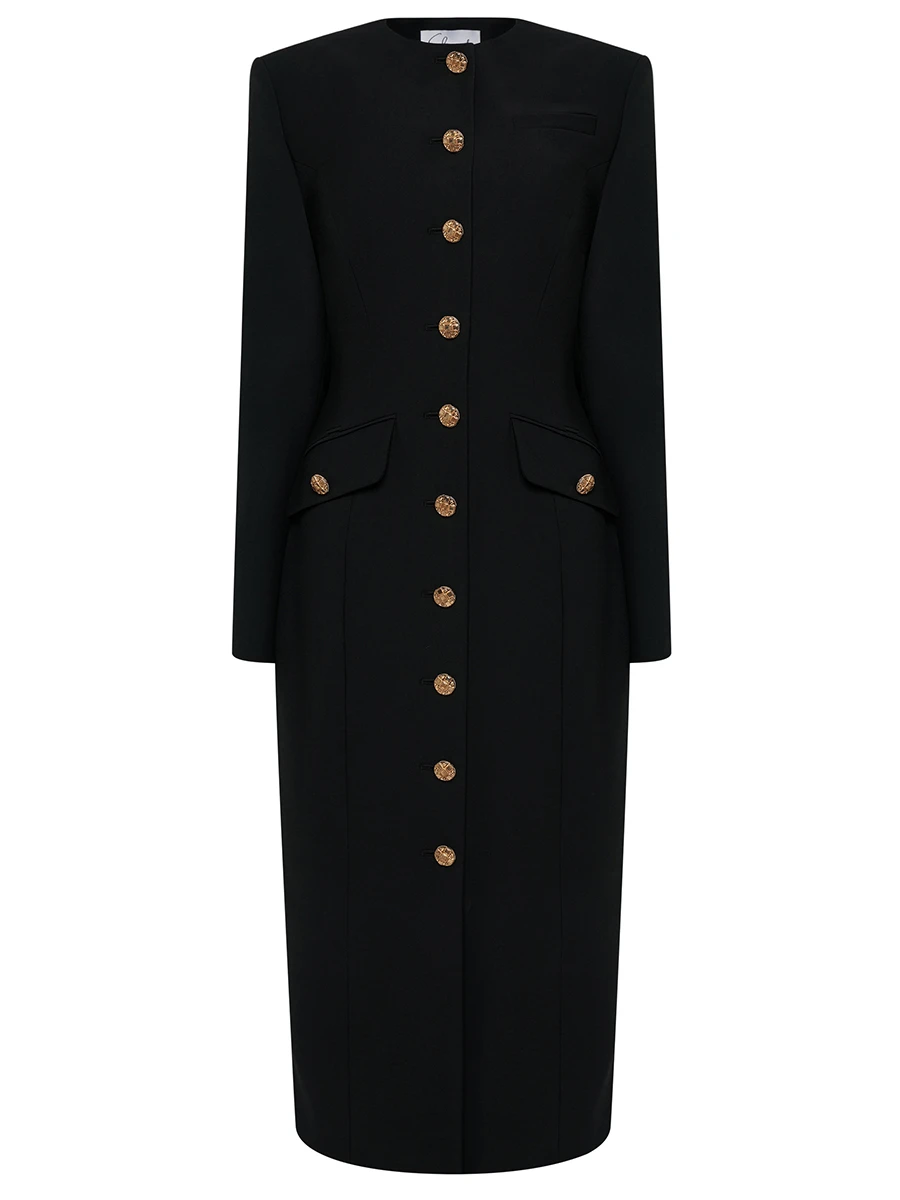 Платье-жакет шерстяное