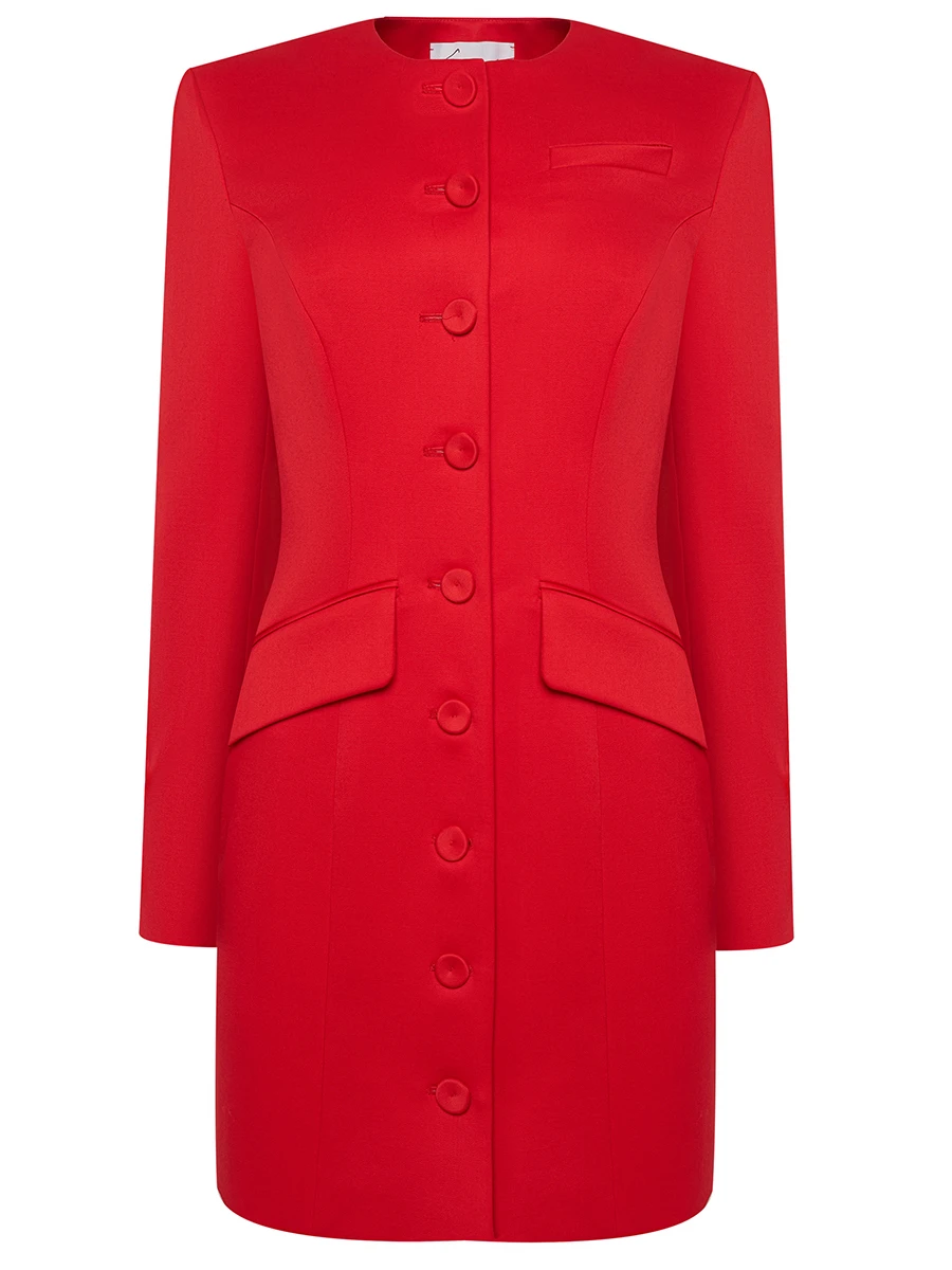 Платье-жакет шерстяное