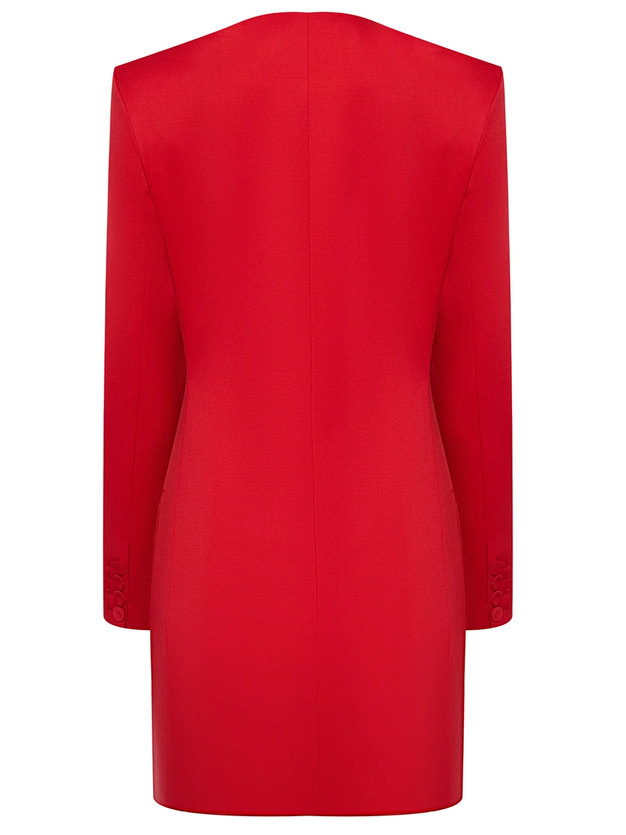 Платье-жакет шерстяное