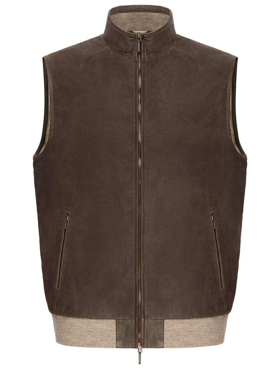 Жилет кожаный