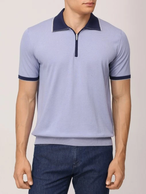 Поло хлопковое BERTOLO LUXURY MENSWEAR