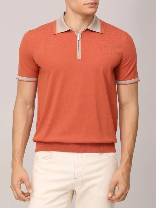 Поло хлопковое BERTOLO LUXURY MENSWEAR