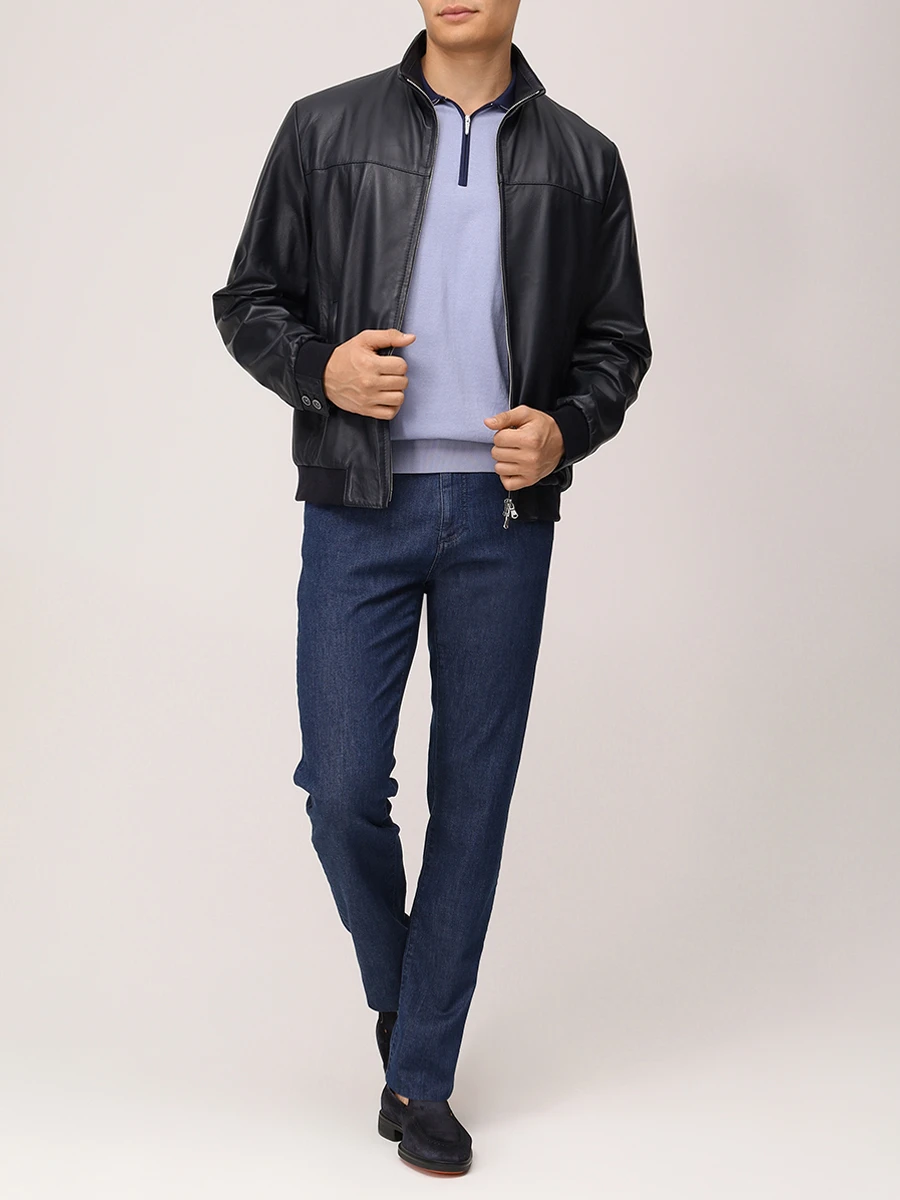 Бомбер кожаный