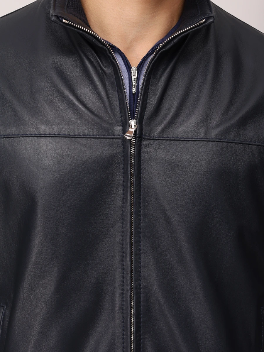 Бомбер кожаный