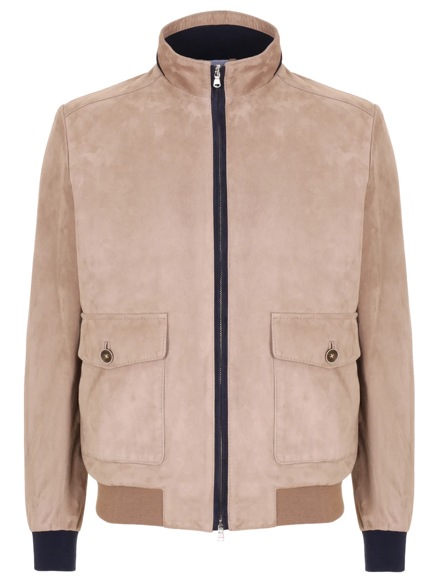 Бомбер замшевый