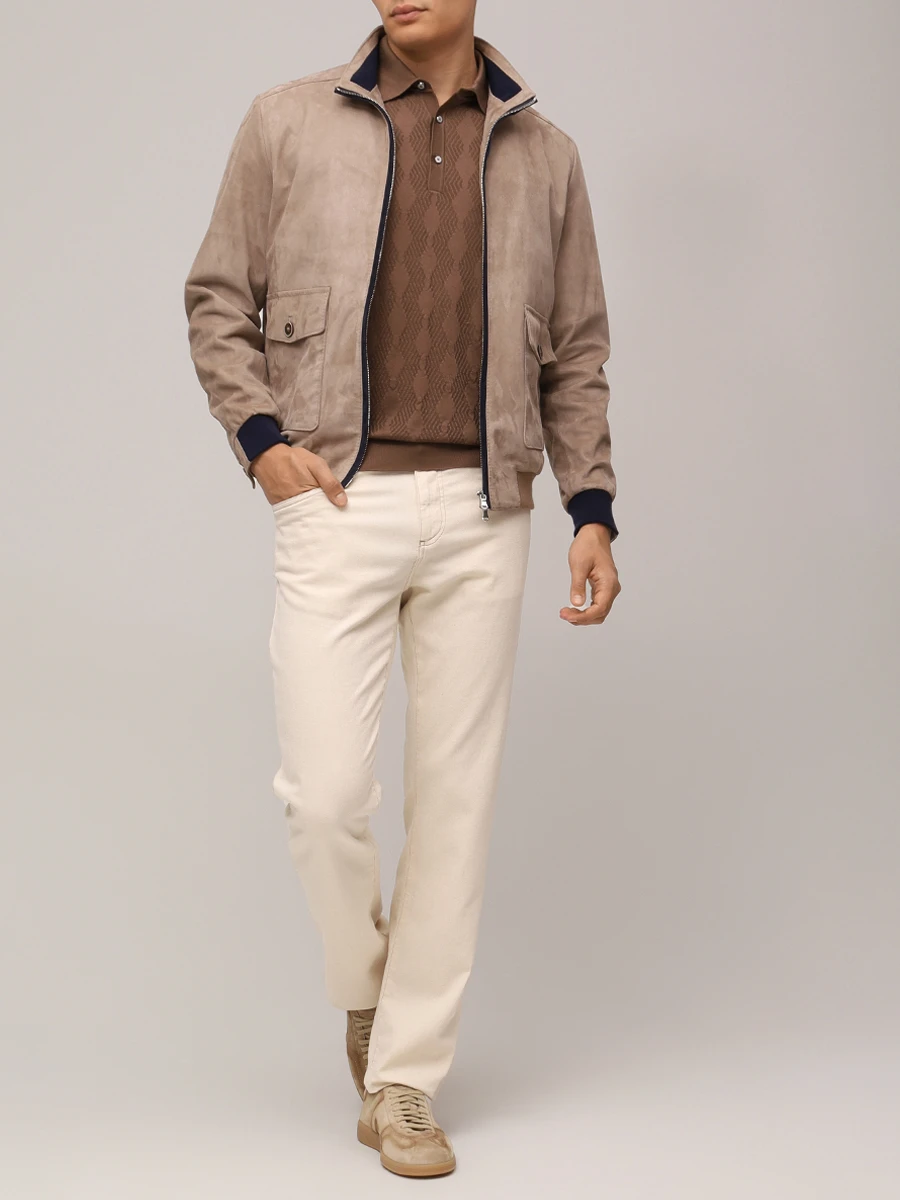 Бомбер замшевый