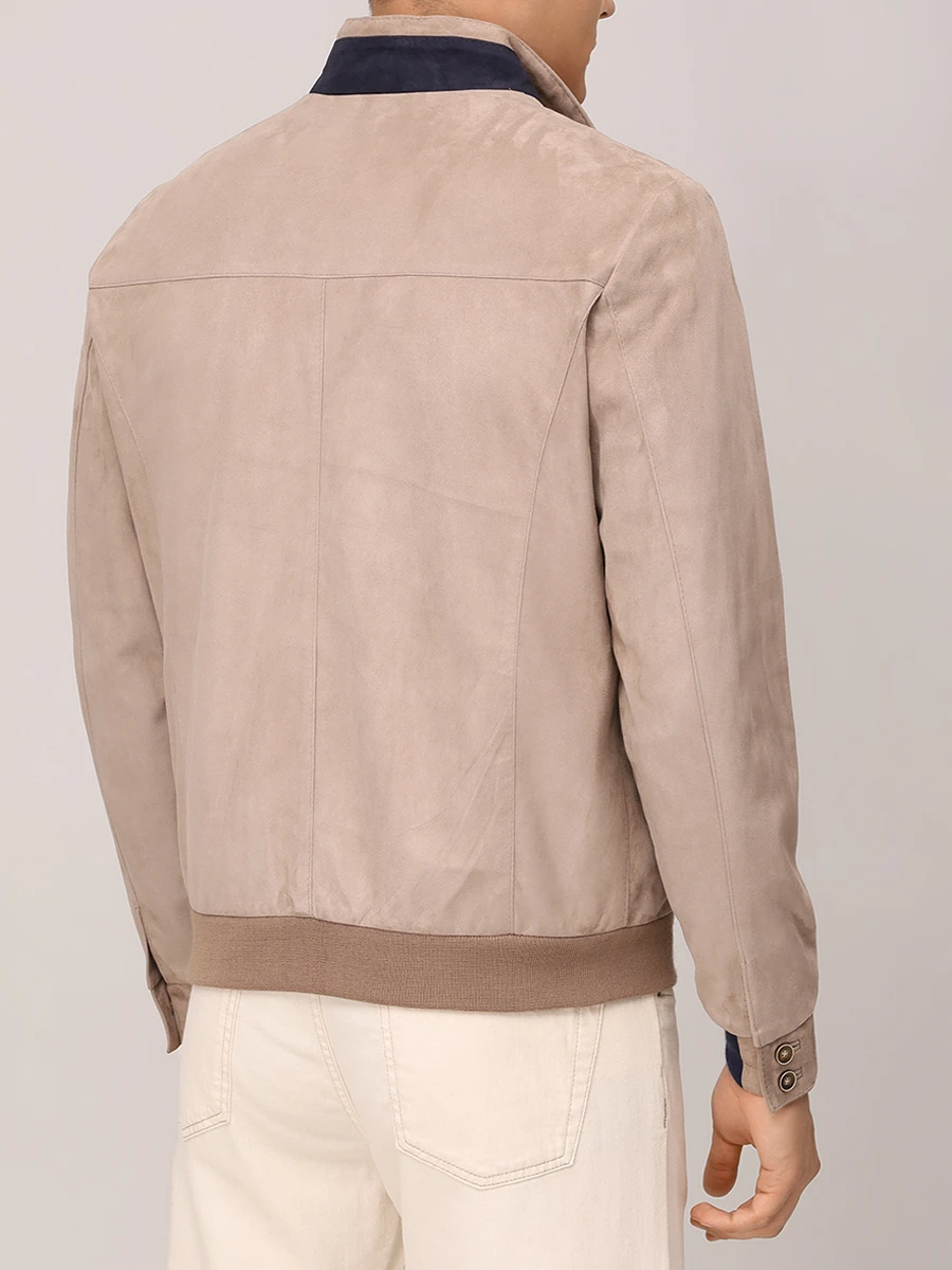 Бомбер замшевый