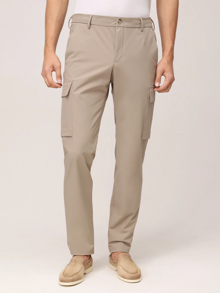 Брюки-карго однотонные