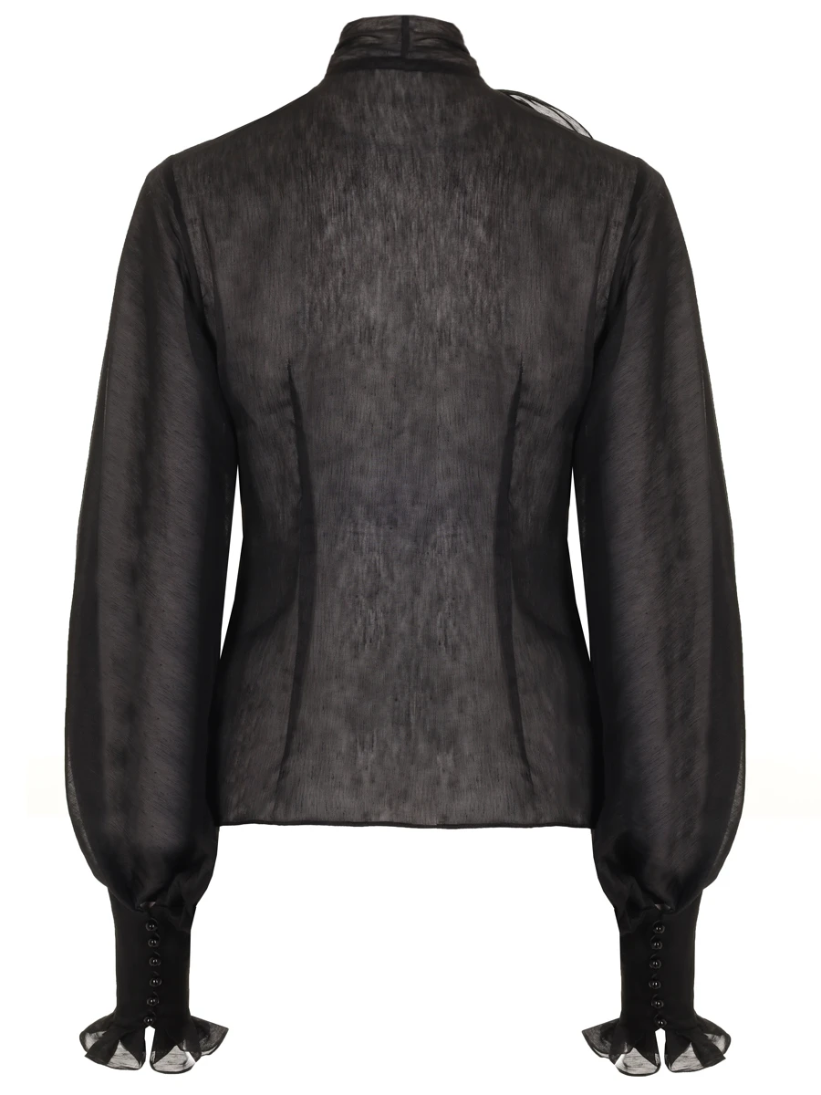 Блуза из шелка и льна