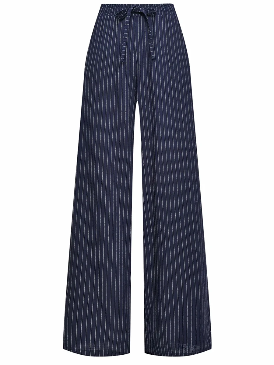 Брюки изо льна и вискозы