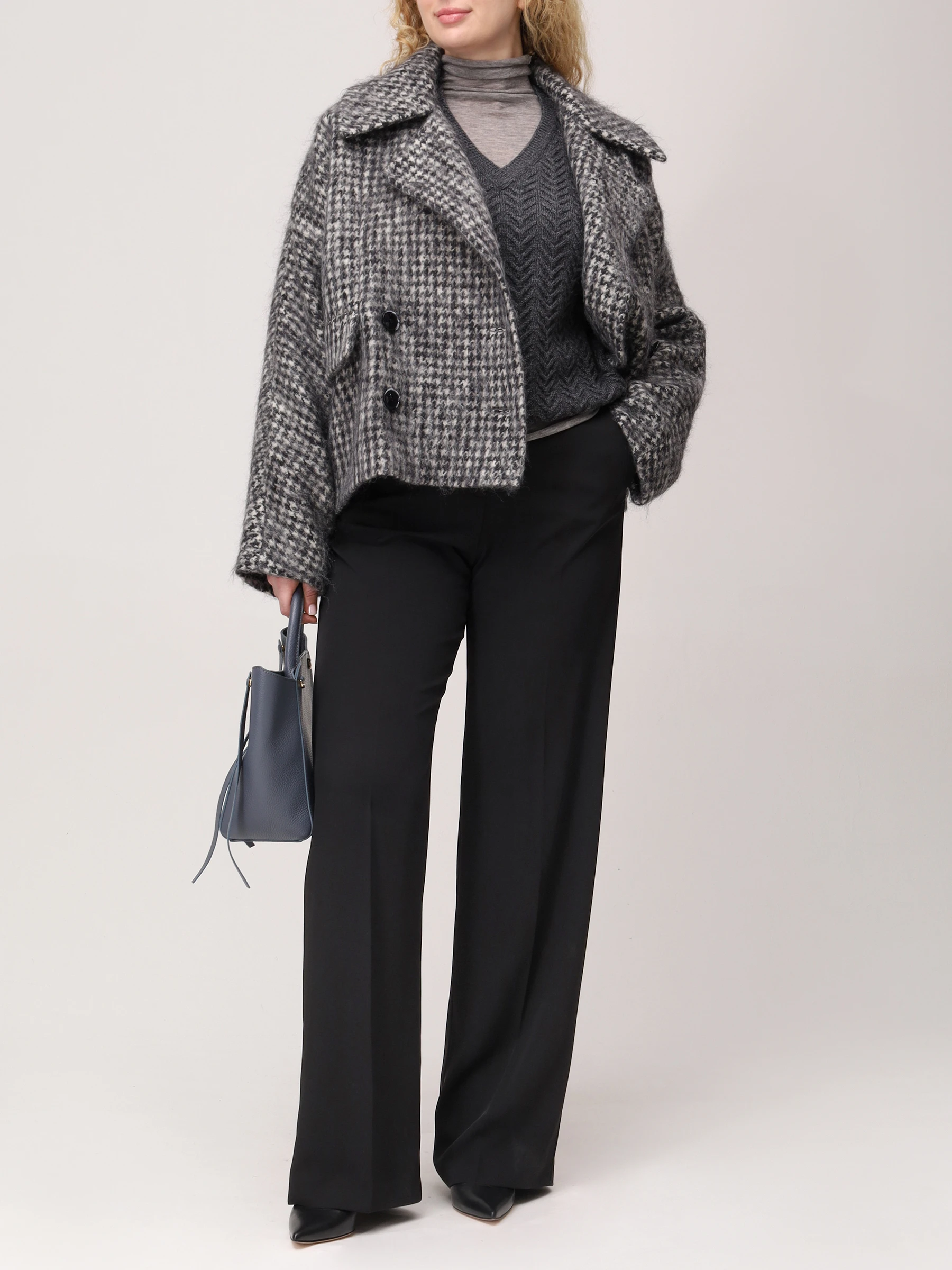 Полупальто с принтом