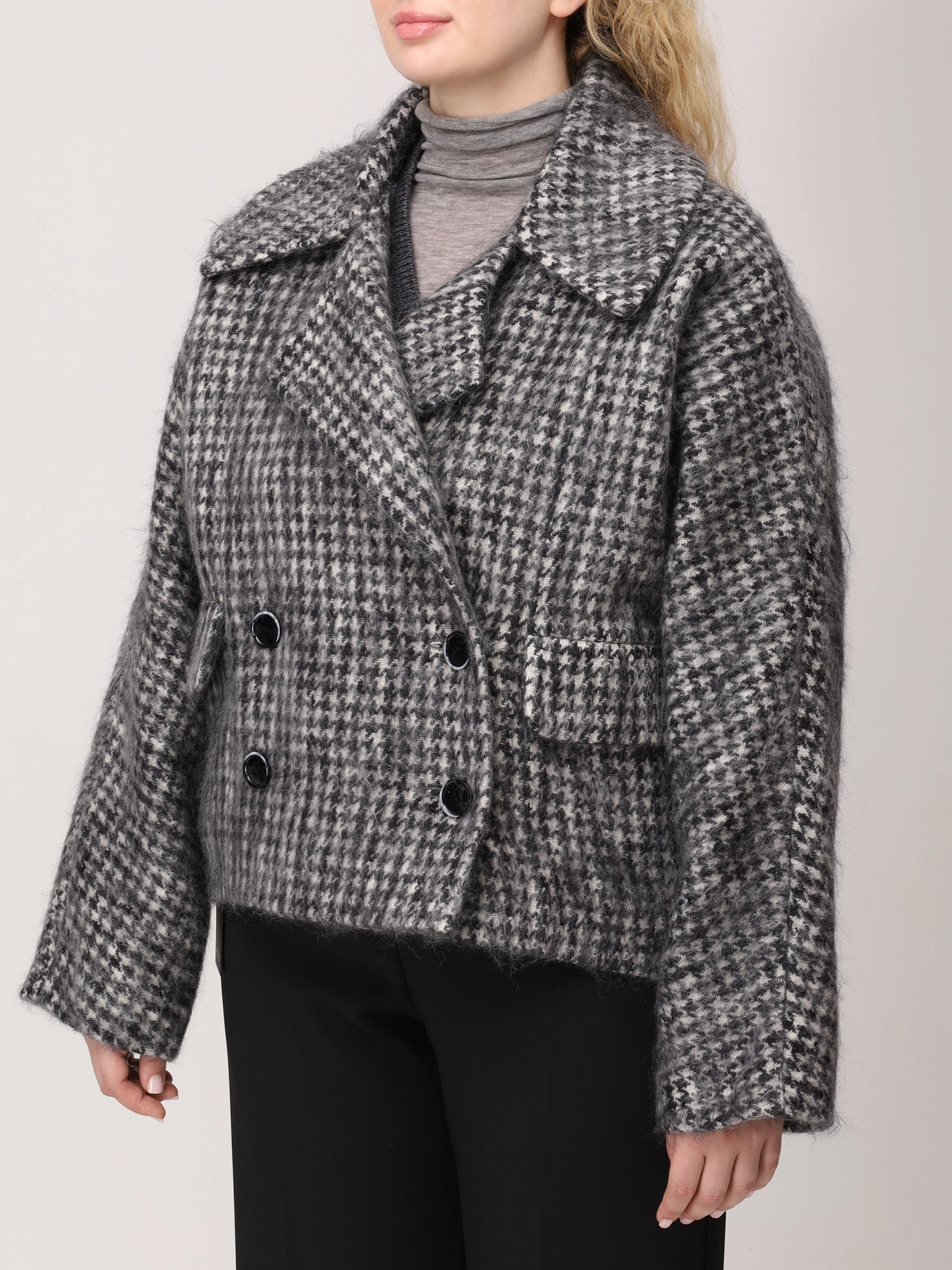 Полупальто с принтом