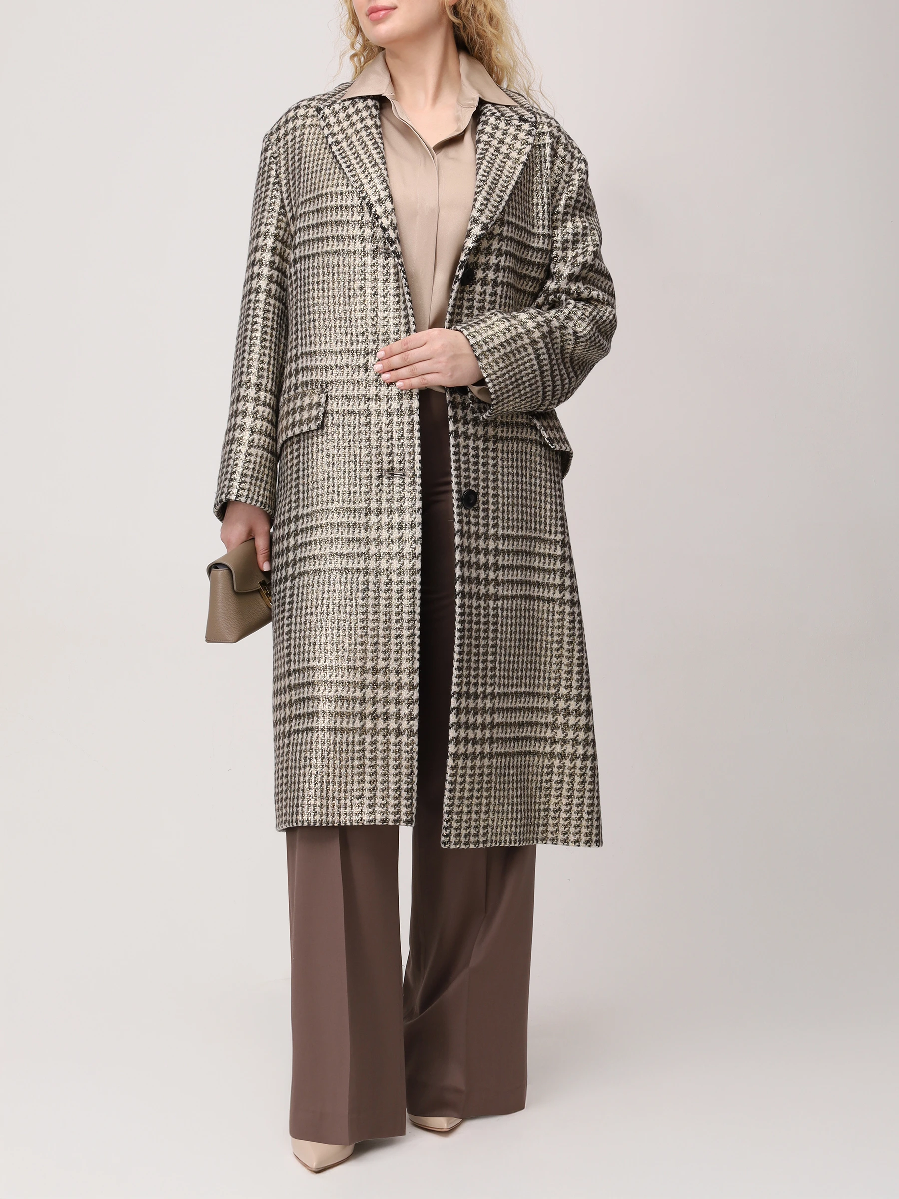 Пальто с принтом