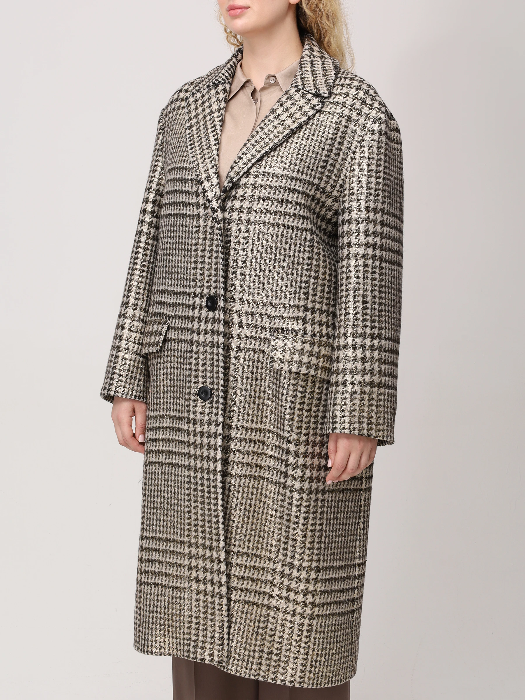 Пальто с принтом