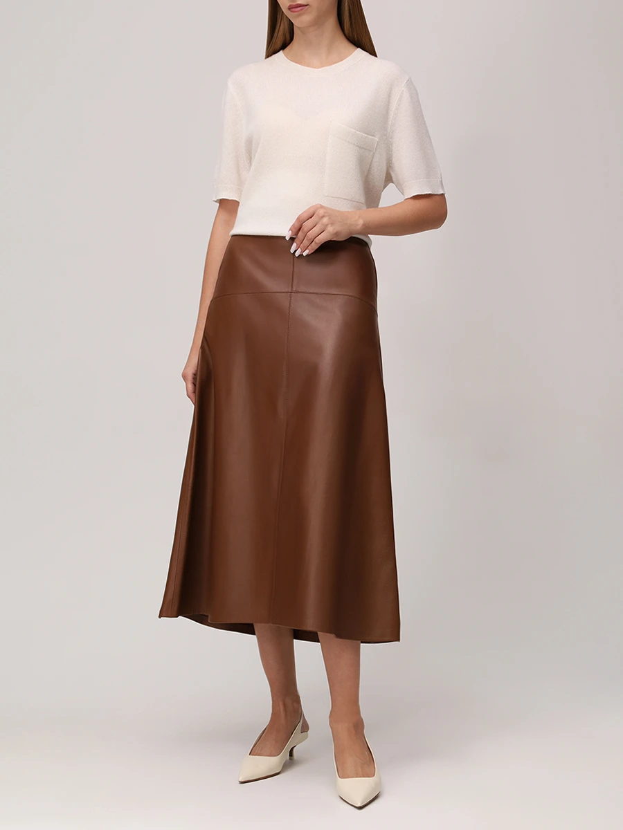 Юбка кожаная