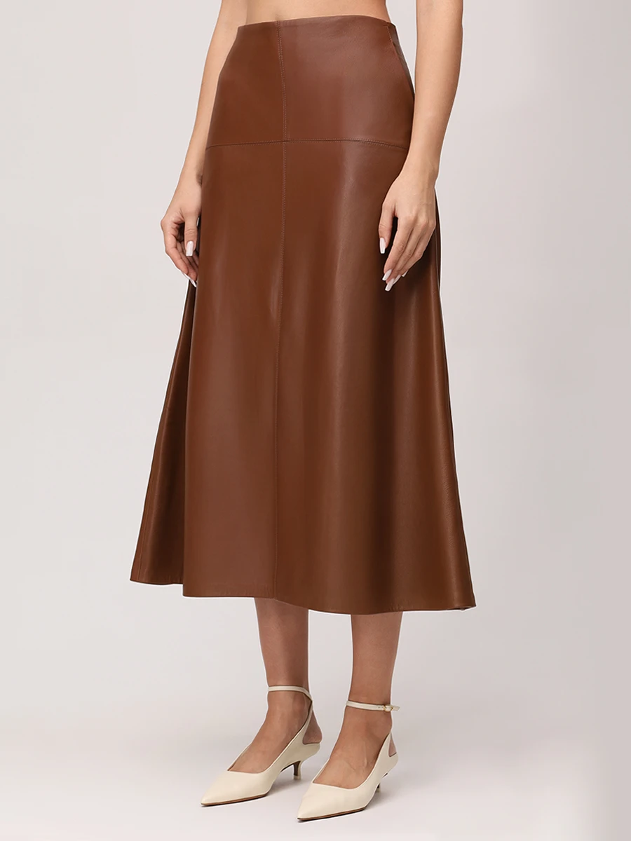 Юбка кожаная