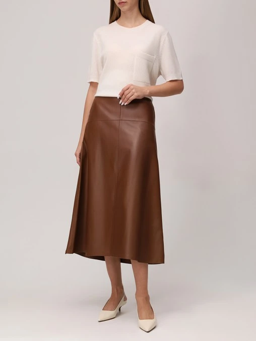 Юбка кожаная LECODE