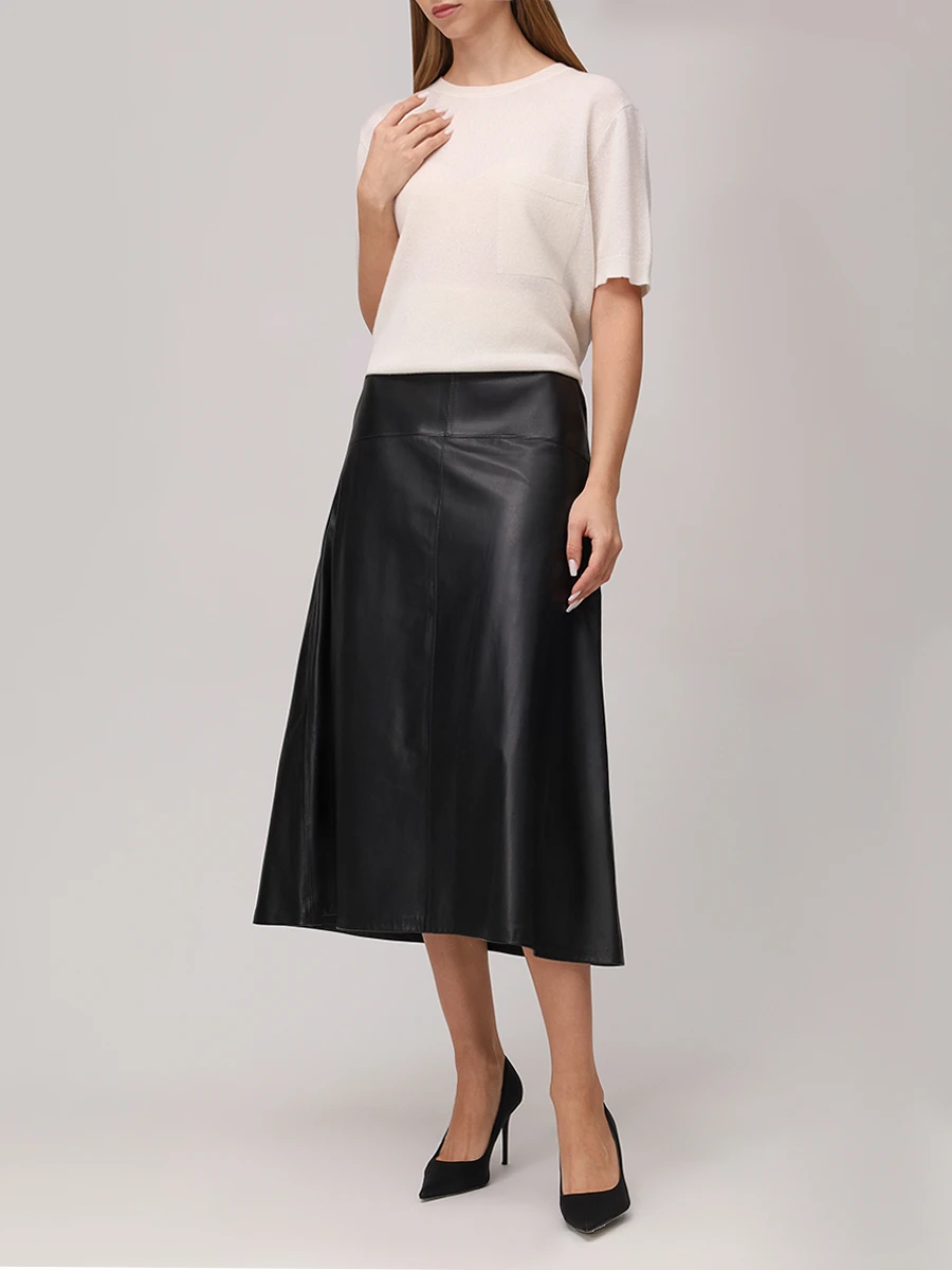 Юбка кожаная