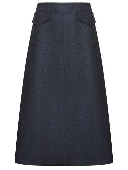 Юбка из шерсти и кашемира LECODE