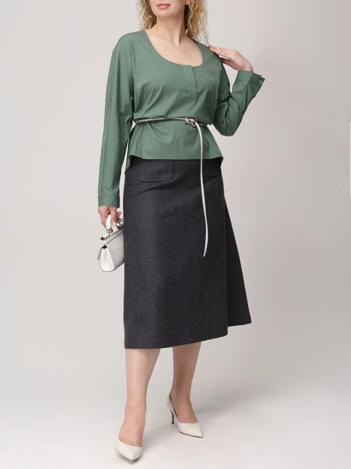 Юбка из шерсти и кашемира LECODE