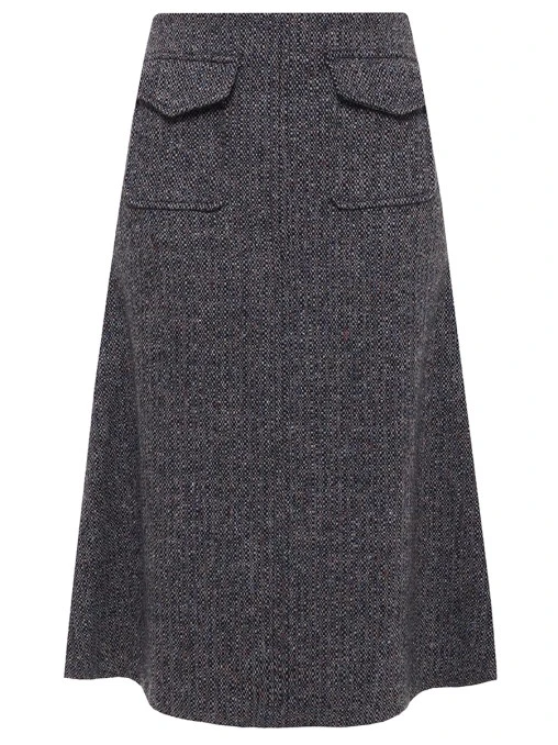 Юбка из шерсти и кашемира LECODE