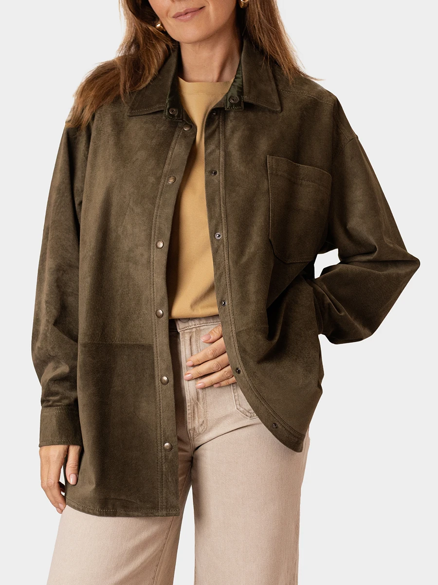 Рубашка замшевая